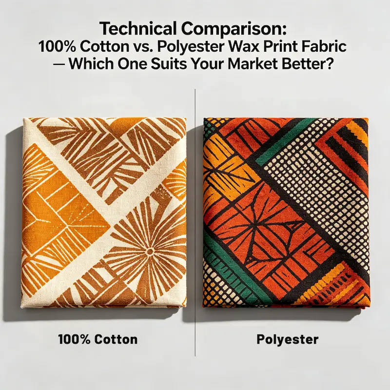 100% Cotton vs. Polyester Wax Print Fabric – Which One Suits Your Market Better