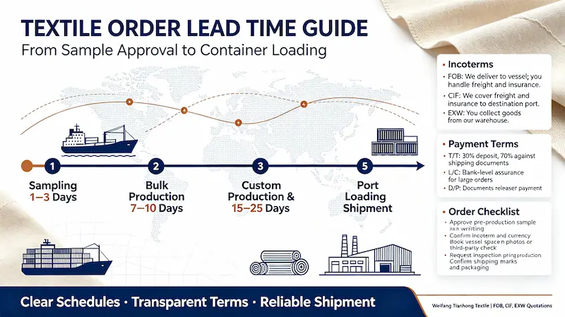 textile order lead time