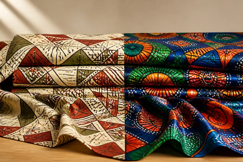 cotton vs polyester wax print